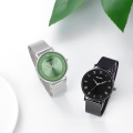 spring new design Customized logo double-layer dial simple stainless steel quartz women's watch